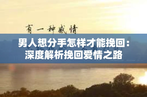 男人想分手怎样才能挽回：深度解析挽回爱情之路