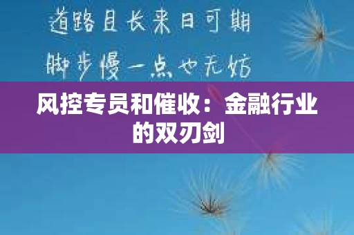 风控专员和催收：金融行业的双刃剑