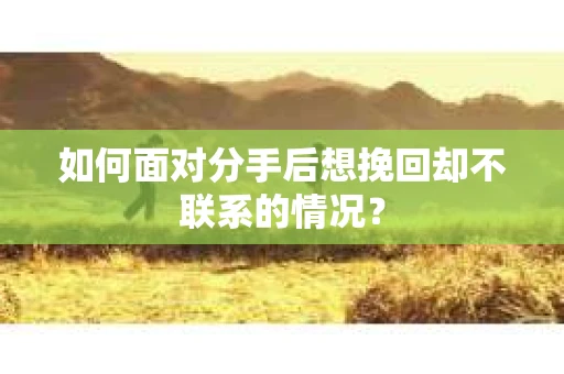 如何面对分手后想挽回却不联系的情况？
