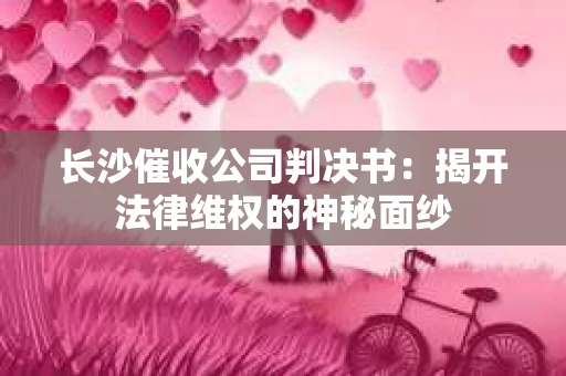 长沙催收公司判决书：揭开法律维权的神秘面纱
