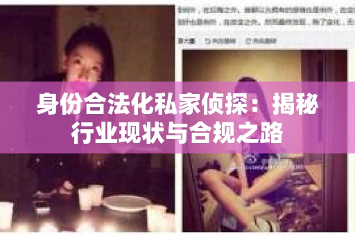 身份合法化私家侦探：揭秘行业现状与合规之路