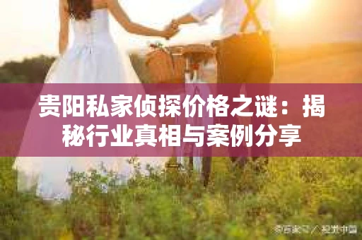 贵阳私家侦探价格之谜：揭秘行业真相与案例分享