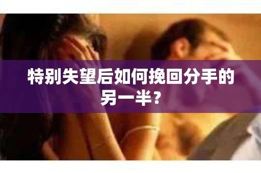 特别失望后如何挽回分手的另一半？