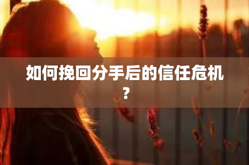 如何挽回分手后的信任危机？