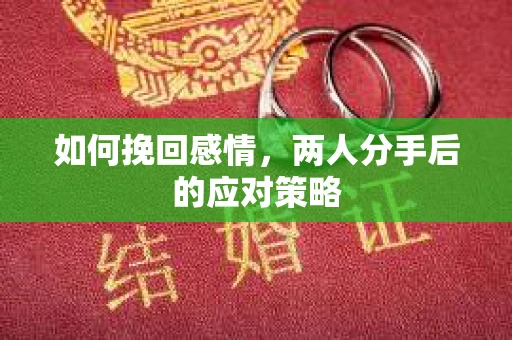 如何挽回感情，两人分手后的应对策略