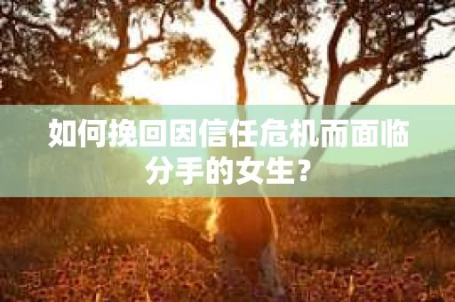 如何挽回因信任危机而面临分手的女生？