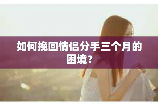 如何挽回情侣分手三个月的困境？